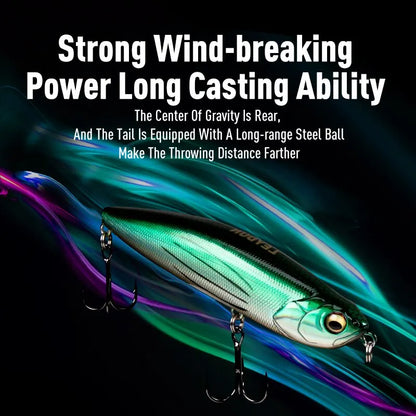 LEYDUN Z-Claw Floating Pencil Lures (2pc): Topwater Walk-the-Dog for Bass And Pike