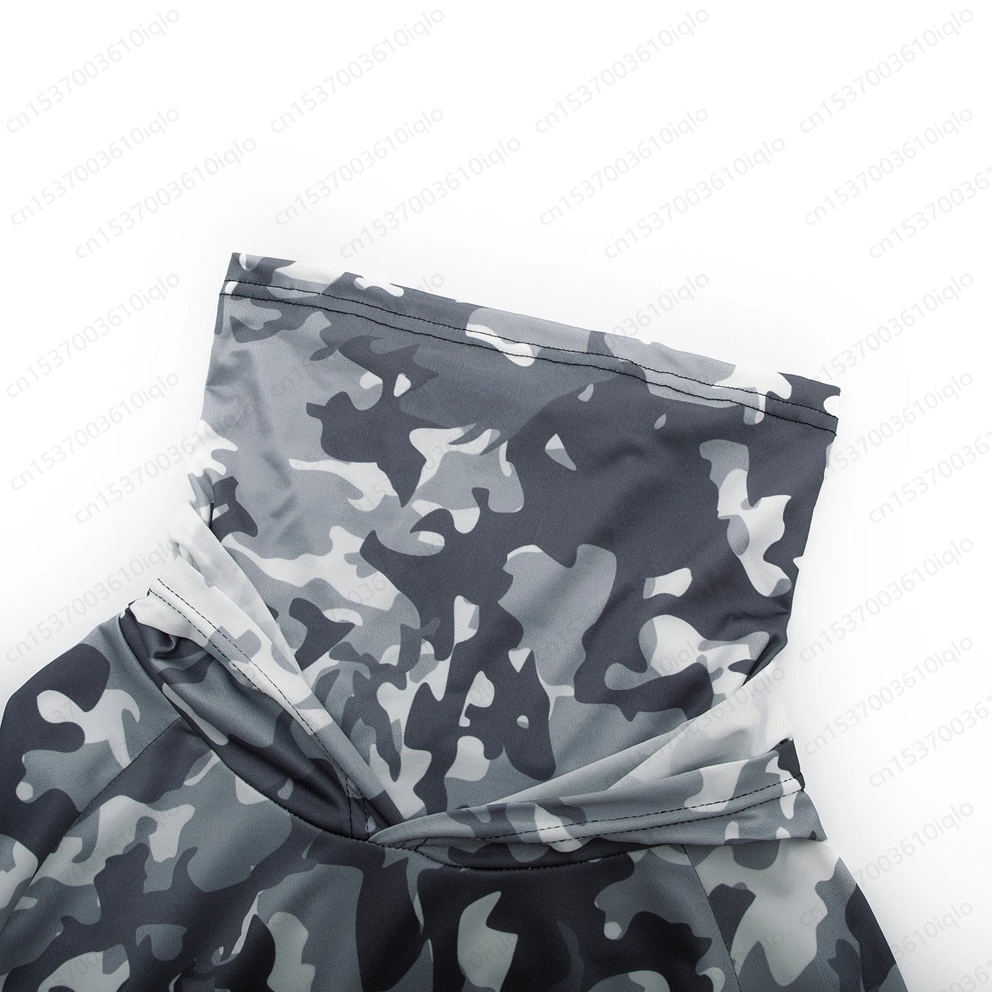 HUK Camouflage Long Sleeve Hooded Fishing Shirt with Mask: UPF 50+ UV Protection for Men