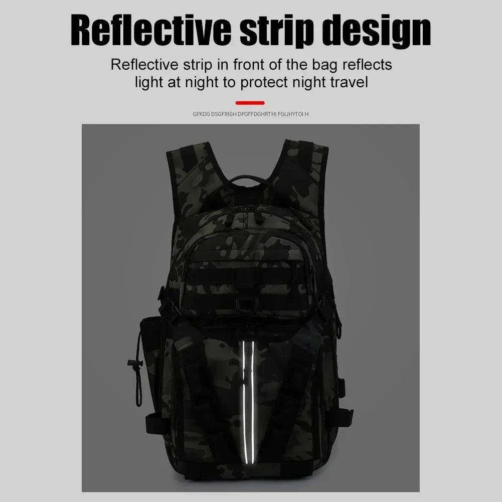 Rilibegan Fishing Backpack with Reflective Strip Design for Night Travel