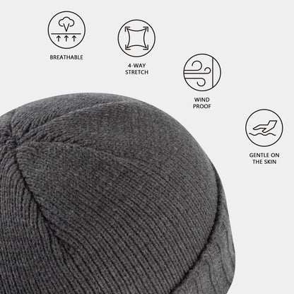 BASSDASH Winter Beanie Hats with Fleece Lining Thick Warm for Men Women Stretchy Fit Unisex Cuffed Knit Hat Nex Fisher Hub