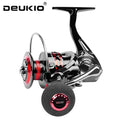 Moulinet de pêche DEUKIO 2000-7000, frein max. 12 kg, moulinet spinning, bobine métallique