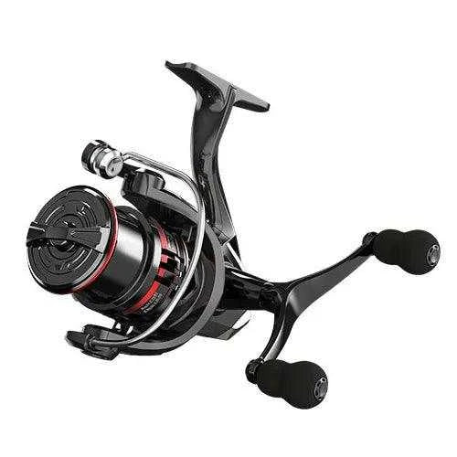 Spinning reel 5.2:1 gear ratio with durable metal bearings, ideal for fishing enthusiasts.