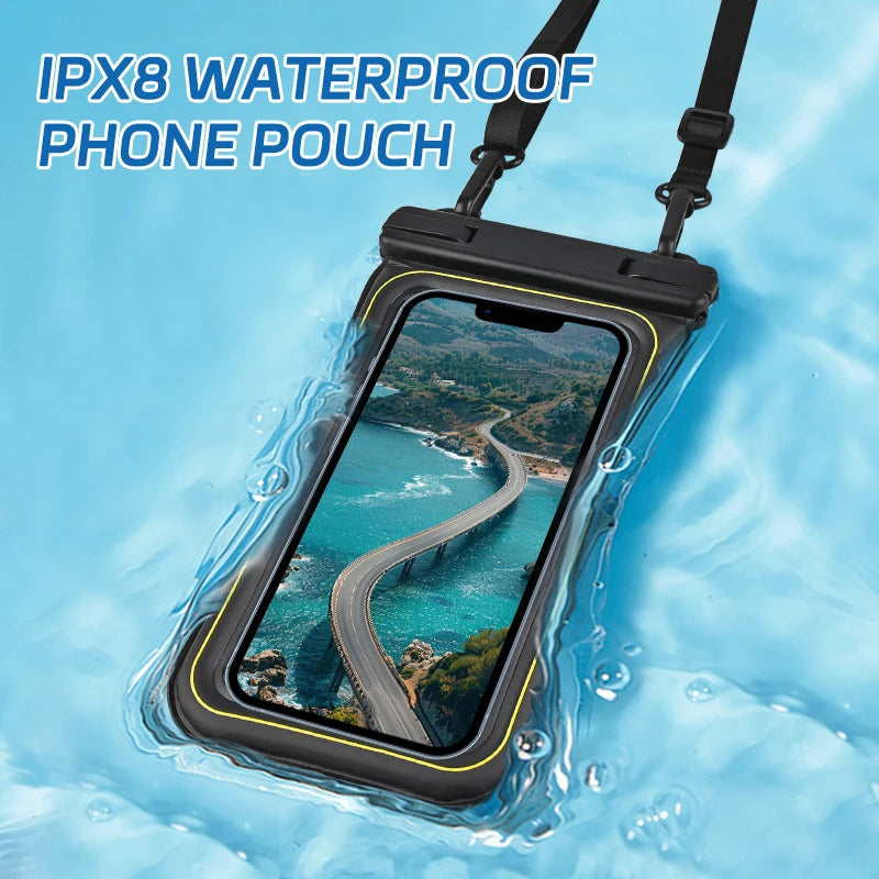 HAISSKY High Quality Waterproof Phone Pouch with Floating Design up to 7.9"