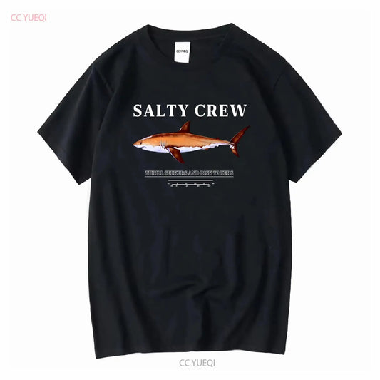 Salty Crew Vintage Graphic Fishing T-shirt: Washed Aquamarine Edition