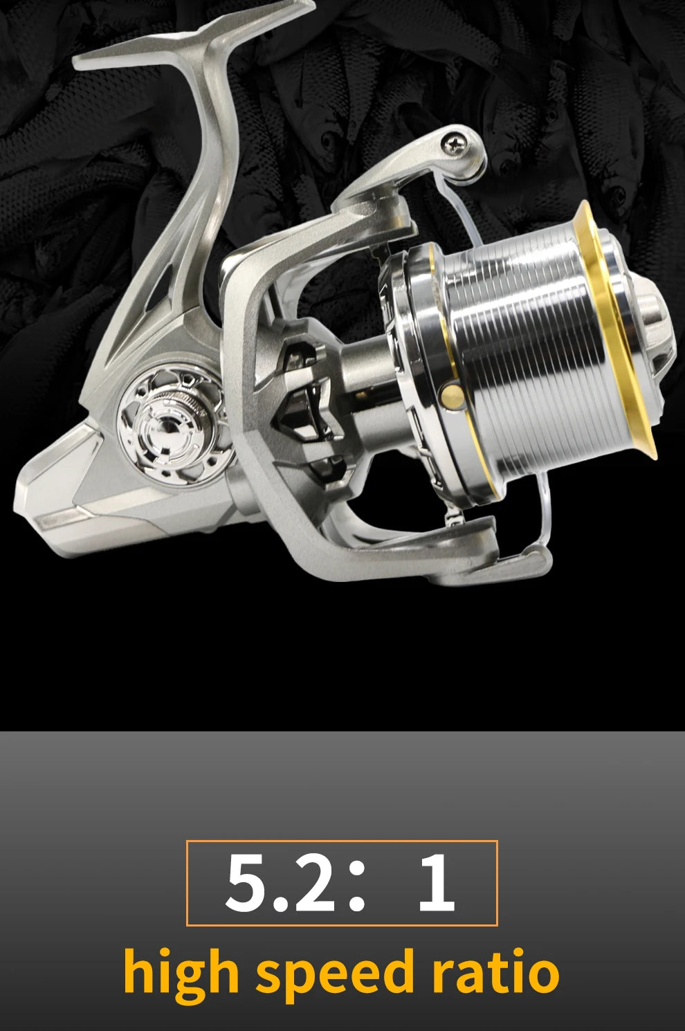 Rooblinos NGK Long Shot Jigging Spinning Reel: 55lb Max Drag for Big Game Saltwater And Freshwater Fishing