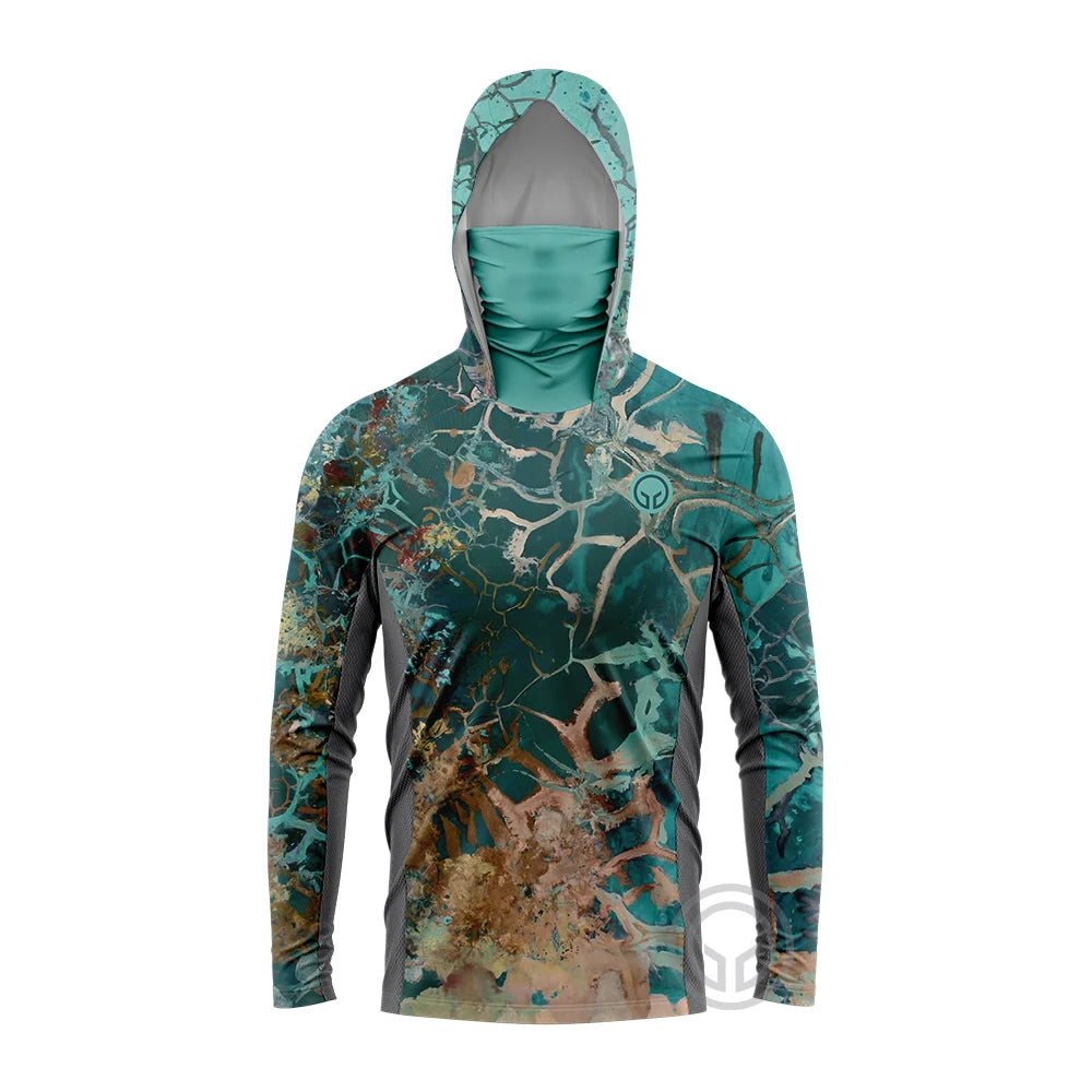 GCBIG Long Sleeve Hoodie With Face Mask Fishing Wear