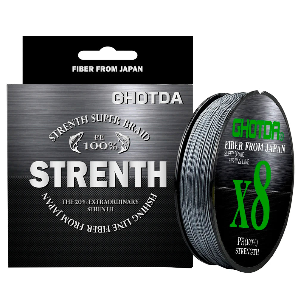 GHOTDA 8/9/12 Strands PE Braided Wire Multifilament Japan Import Fabric  PE Line for Carp Fishing 0.6-8.0# 100M Fishing Line - Nex Fisher Hub