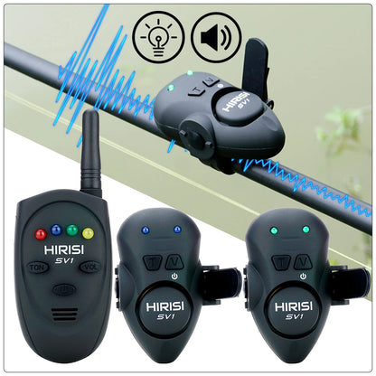 HIRISI SV1 Carp Fishing Bite Alarm Set And 100M Range Receptor: Wireless Indicator