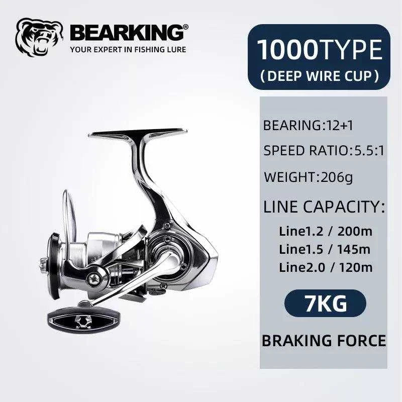 Bearking LT Series All-Metal Spinning Reel 5.5:1 Gear - Nex Fisher Hub