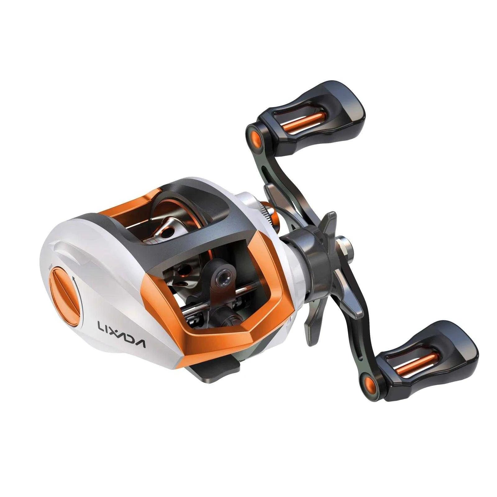 Lixada GT 6.3.1 Baitcast Reel with aluminum alloy body and adjustable cast control system.