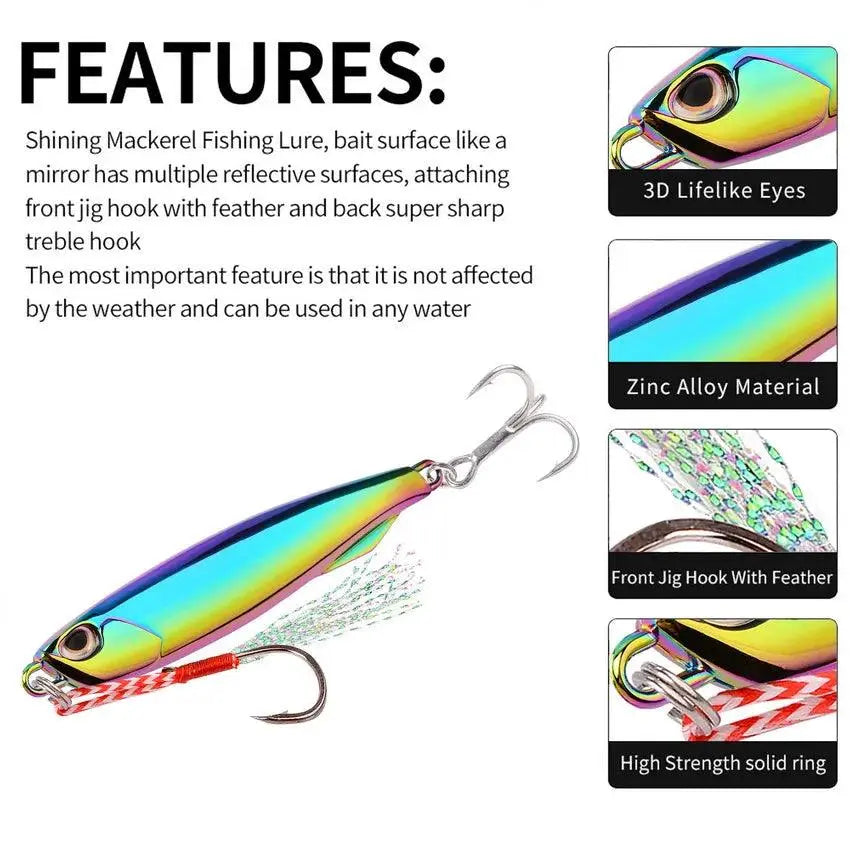 Aorace Meteor Jig Metal Spoon - A with 2 hooks / 10g