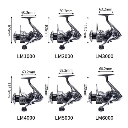 LINNHUE Spinning Reel 16KG Max Drag - 5.2:1 Gear Ratio - Saltwater & Freshwater Fishing Reel