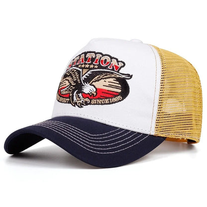 Unisex Summer Fishing Cap Breathable Mesh Trucker Hat Men Women Big Fish Fisherman Sports Snapback Hat Outdoor Cap