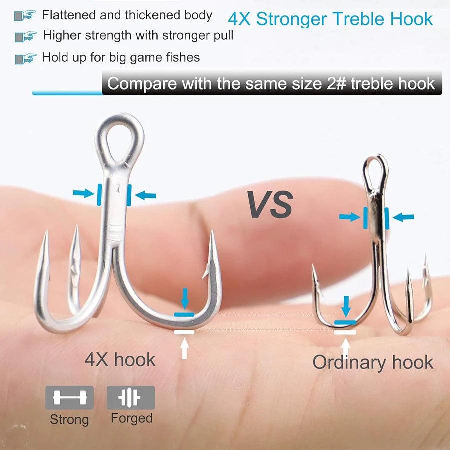 JIOUDAO CDN-Jioudao 4X Strong Treble Hooks