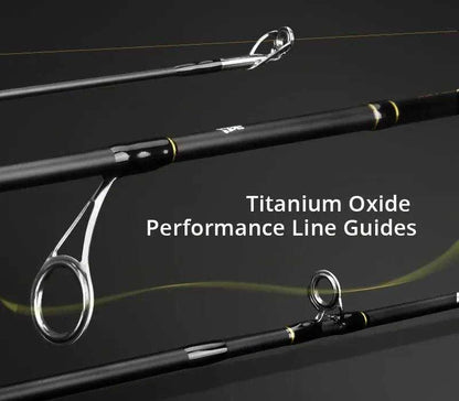 KastKing Valiant Eagle Passage Rod with titanium oxide guides for enhanced performance.