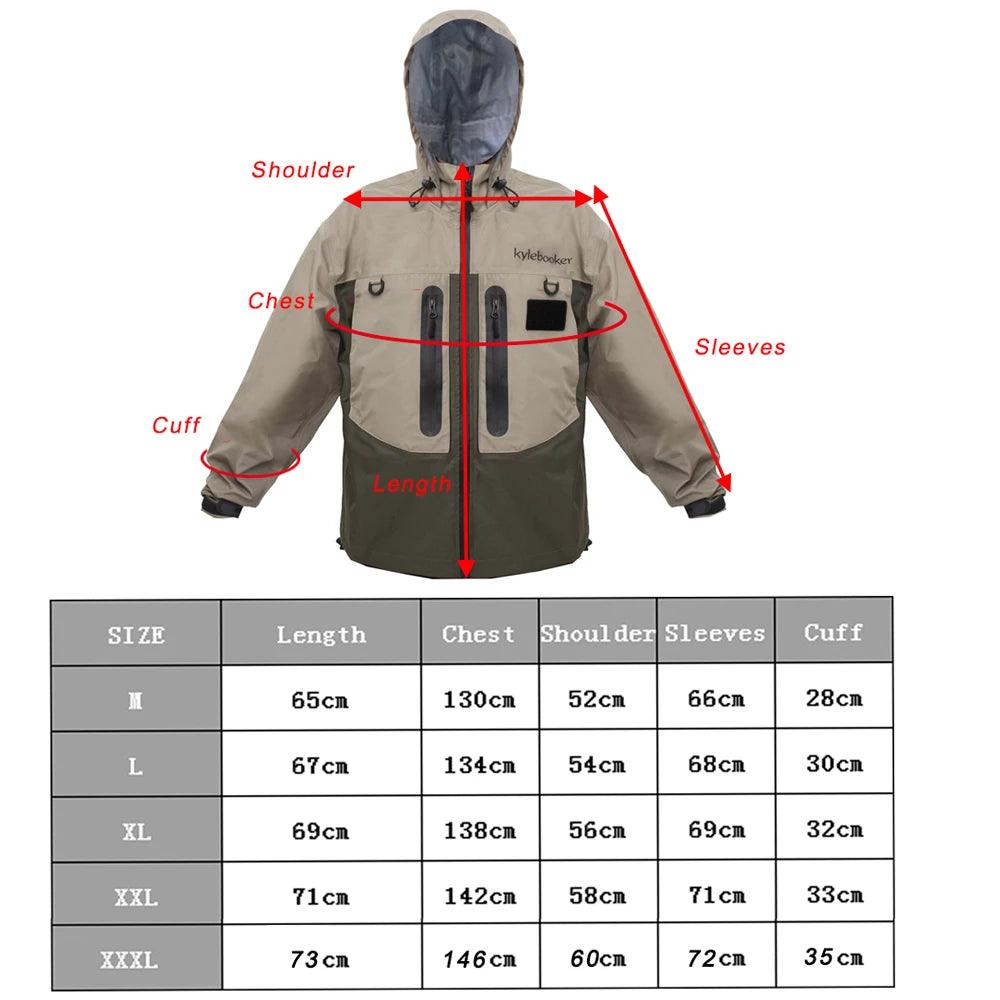 New Men's Fly Fishing Wading Jacket Breathable Waterproof Fishing clothing Wader Jacket Hiking Camping Trekking Hunting Clothes - Nex Fisher Hub