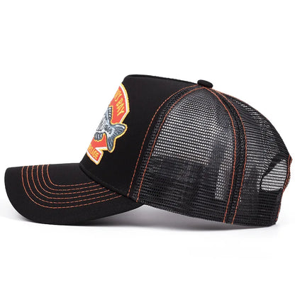 Unisex Summer Fishing Cap Breathable Mesh Trucker Hat Men Women Big Fish Fisherman Sports Snapback Hat Outdoor Cap