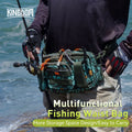 KINGDOM Multifunctional Fishing Tackle Bag Waist : 3-Layer Utility Storage