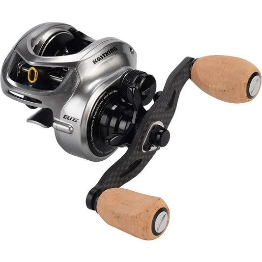 KastKing Bassinator Elite Baitcasting Reels, Palm Perfect Baitcaster Fishing Reel, Aluminum Frame, 10+1 Double Shielded SS BB. - Nex Fisher Hub