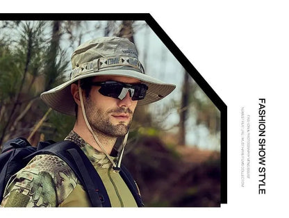 Outdoor Sport Man fisherman hat, sun protection hat brim, suitable for outdoor travel, outdoor fishing - Nex Fisher Hub