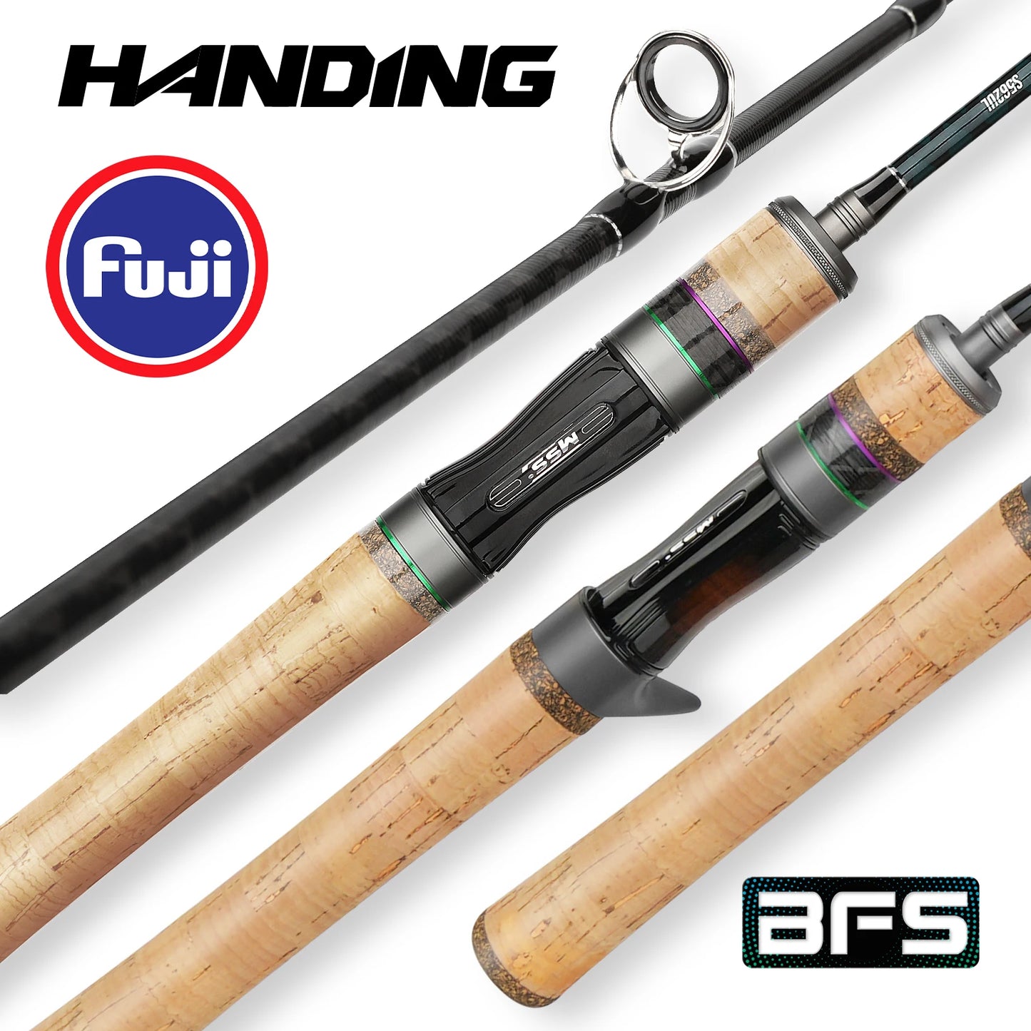 HANDING Magic L Micro BFS Fishing Rod 78g Carbon Fishing Rod Lure Weight 1-8g FUJI® O+A Guide Rings UL/L Casting Rod - Nex Fisher Hub